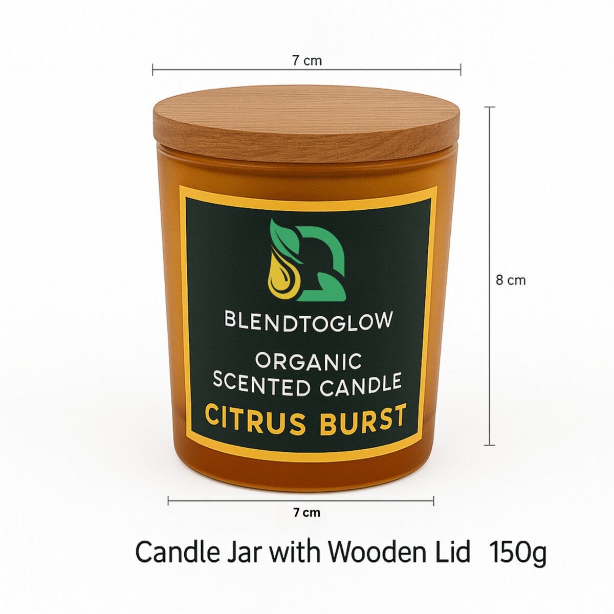 Citrus Burst energizing natural scented candle