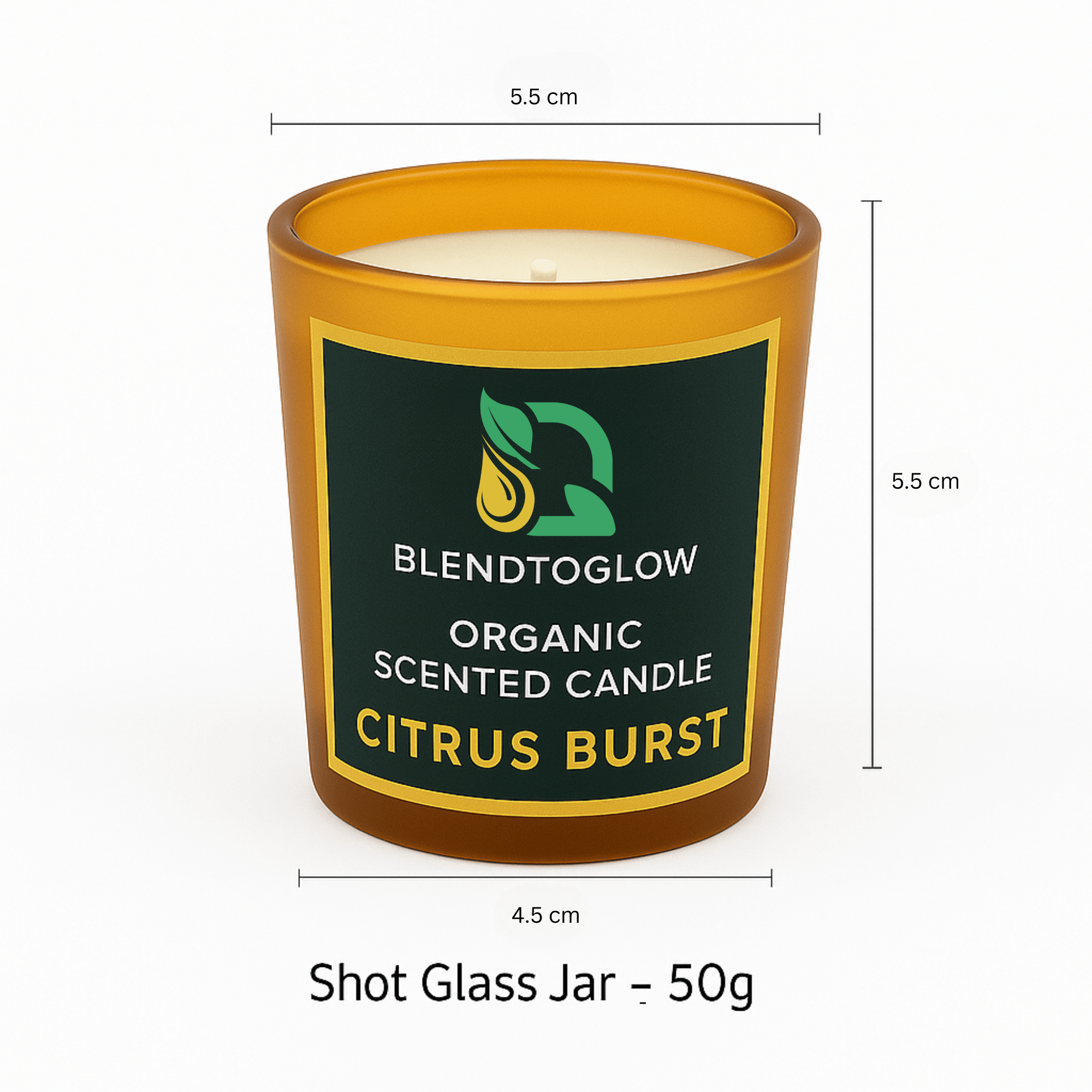 Citrus Burst energizing natural scented candle