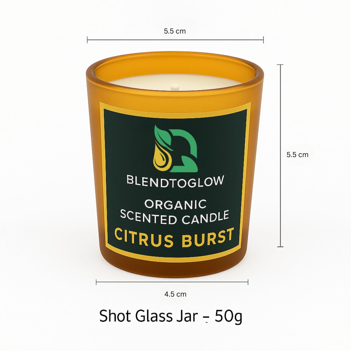 Citrus Burst energizing natural scented candle