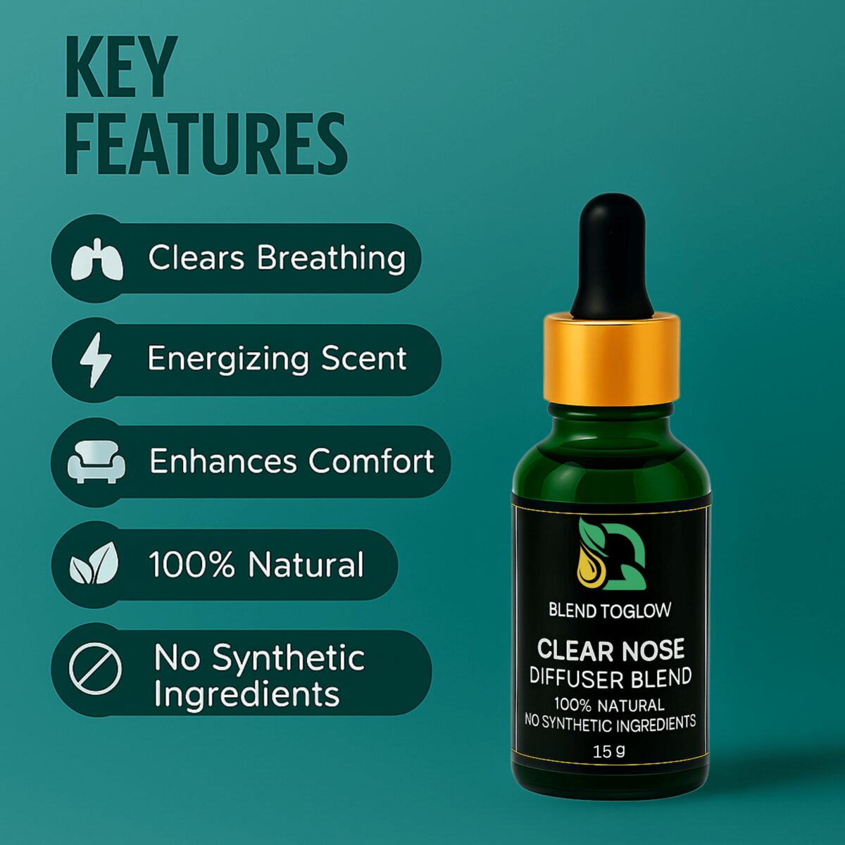 Clear Nose Diffuser Blend Oil - BlendToGlow