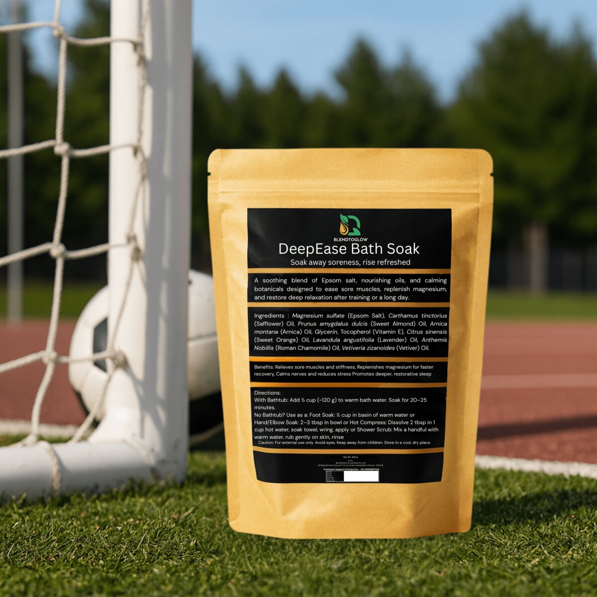 DeepEase Epsom Salt Bath Soak for Muscle Recovery - BlendToGlow