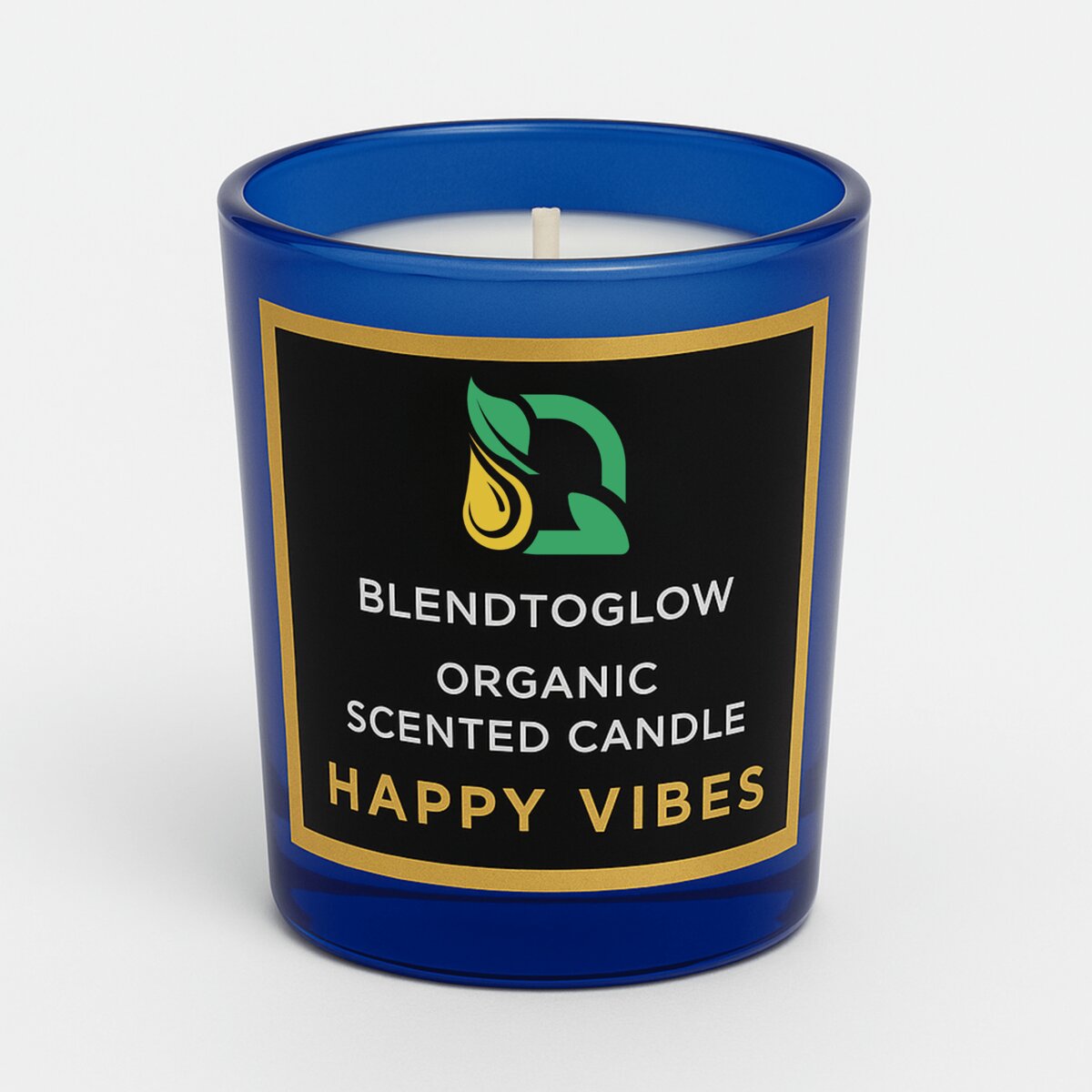 Happy Vibes 50g shot glass candle for stress relief