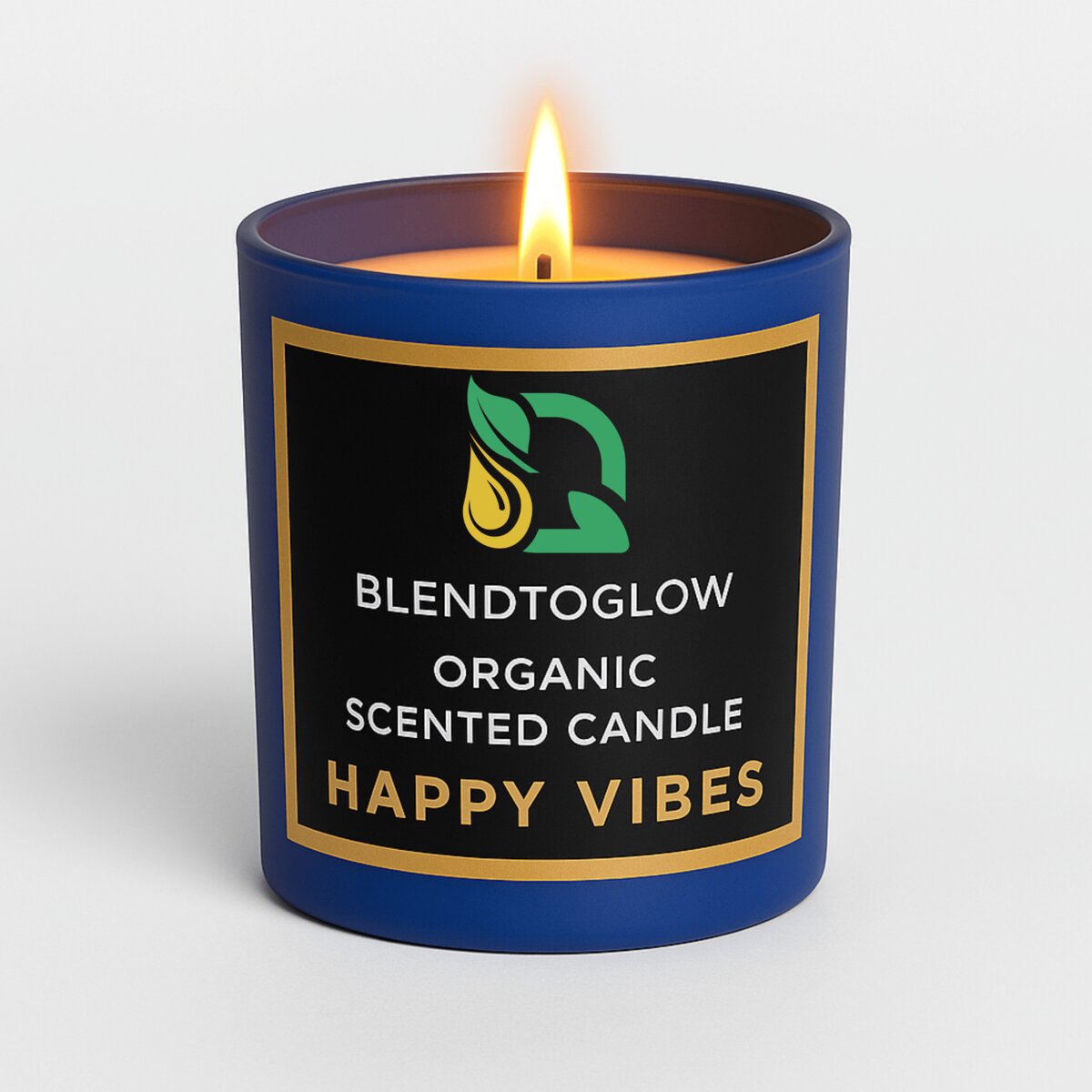 Happy Vibes scented candle made with pure essential oils