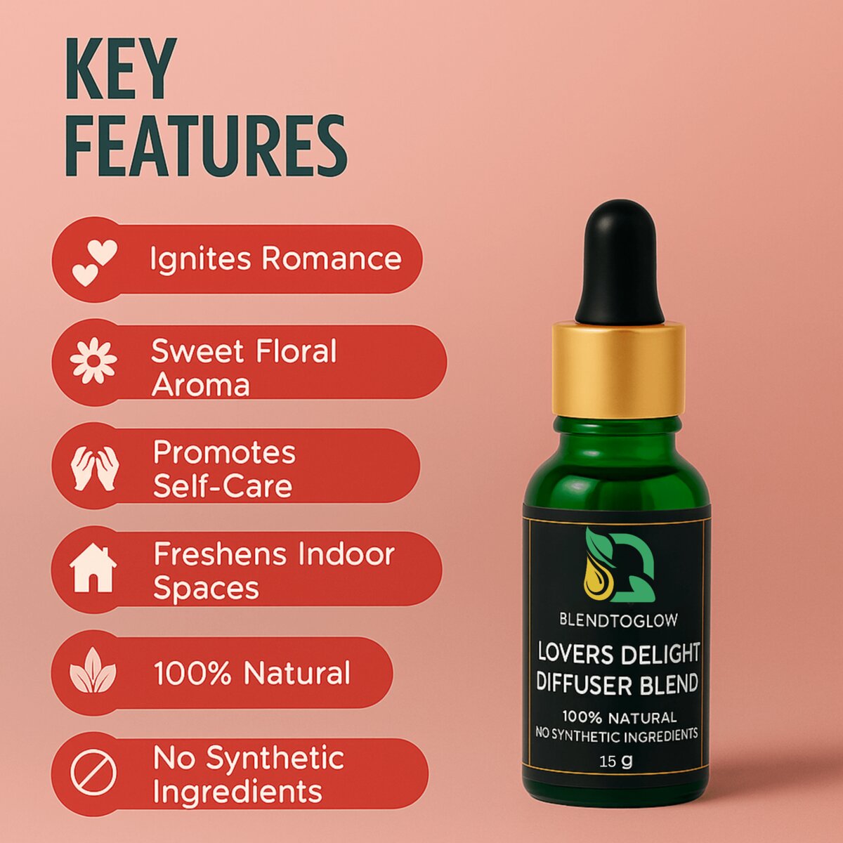 Lovers Delight Diffuser Blend Oil - BlendToGlow
