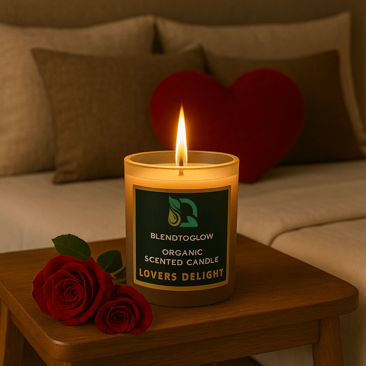 Lovers Delight romantic natural scented candle