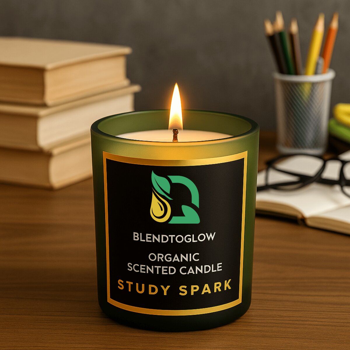 Study Spark Natural Scented Candle for Focus