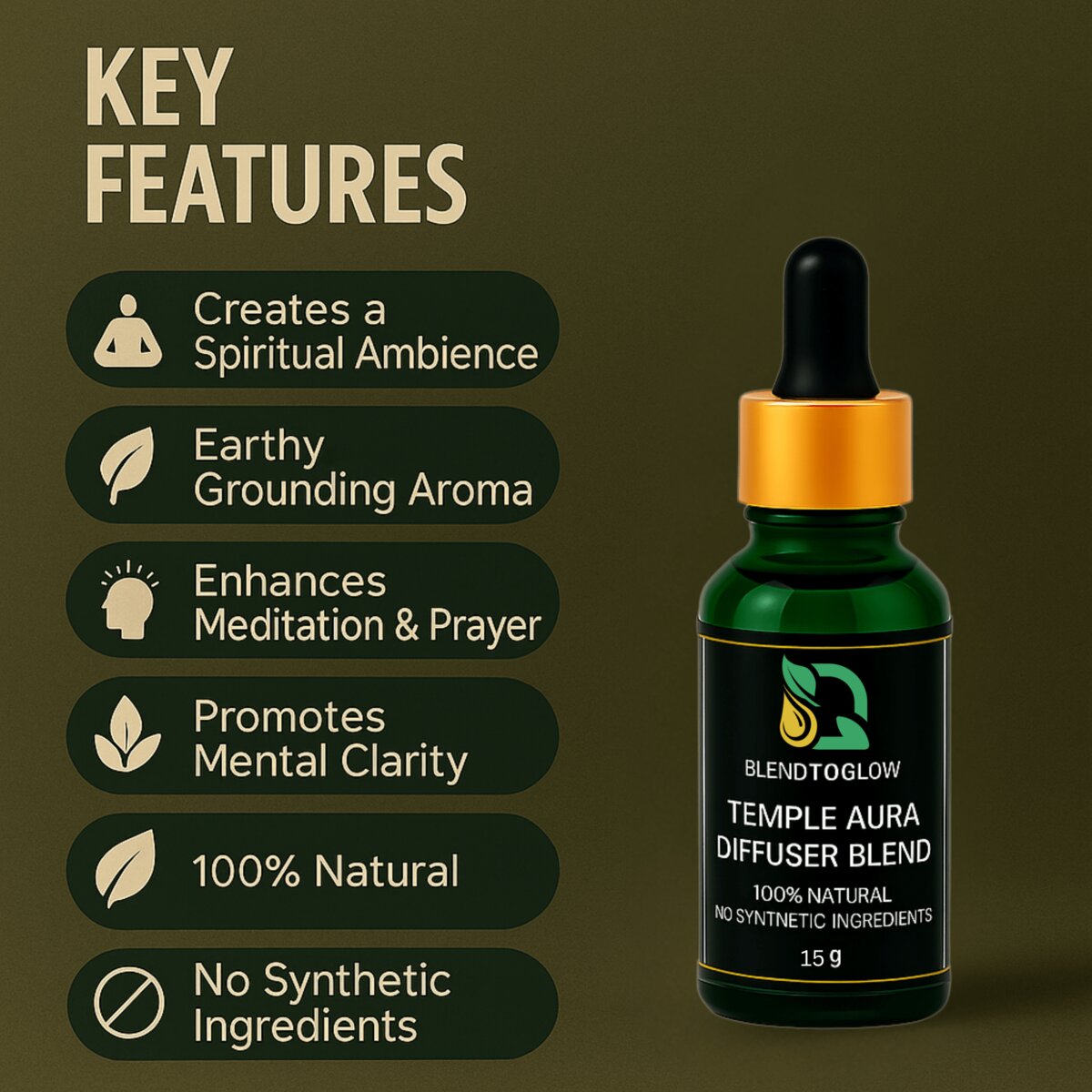 Temple Aura Diffuser Blend Oil - BlendToGlow