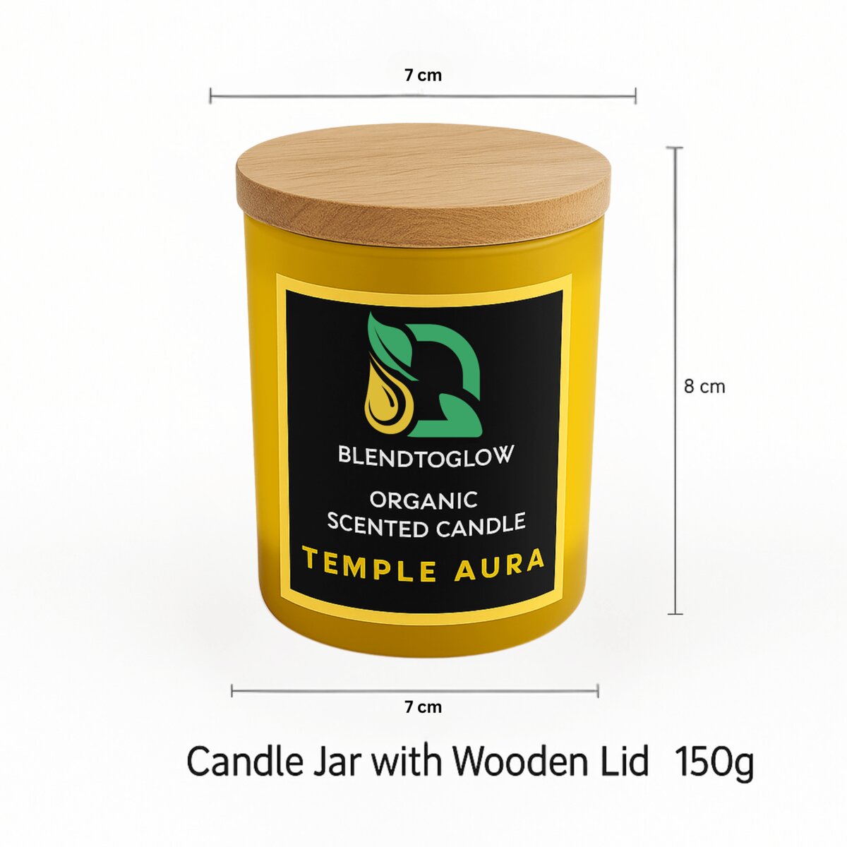 Temple Aura earthy natural scented candle