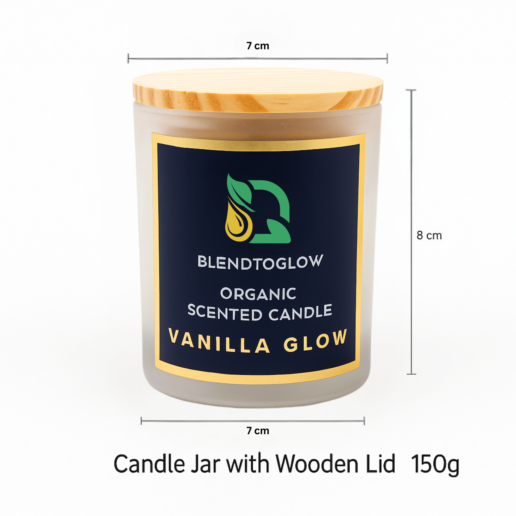Vanilla natural scented candle for calm