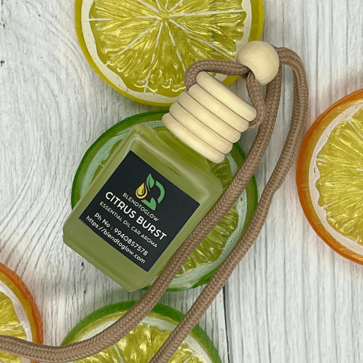 Citrus Burst Car Aroma Essential Oil Blend - BlendToGlow