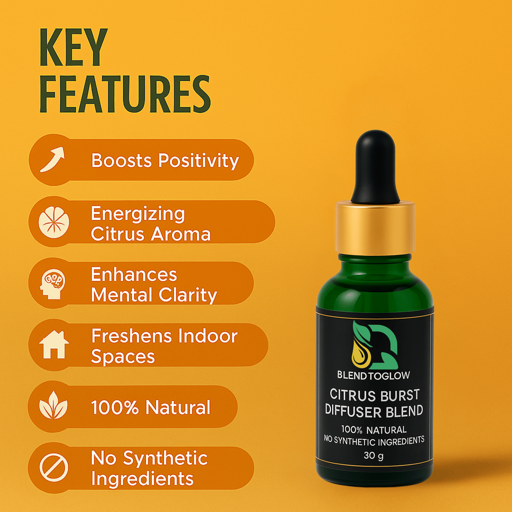 Citrus Burst Diffuser Blend Oil - BlendToGlow