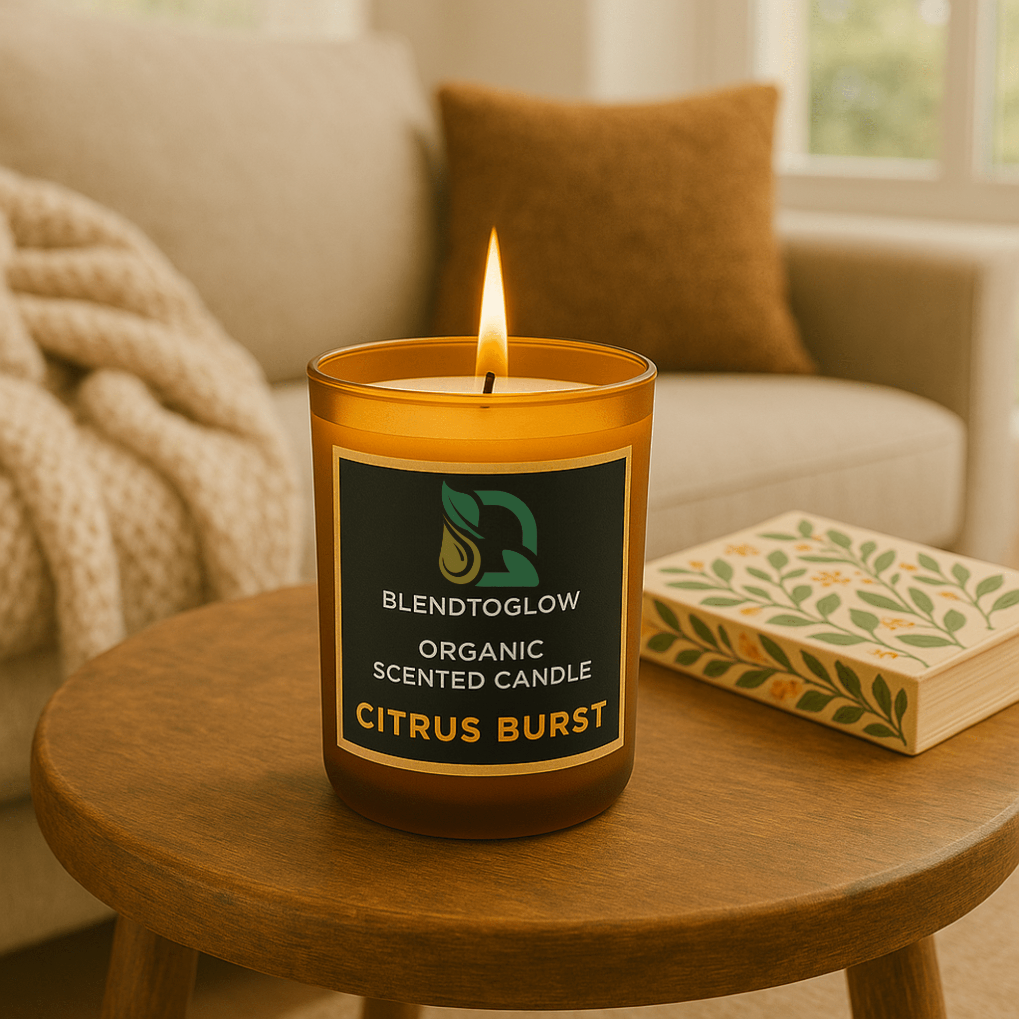 Citrus Burst energizing natural scented candle