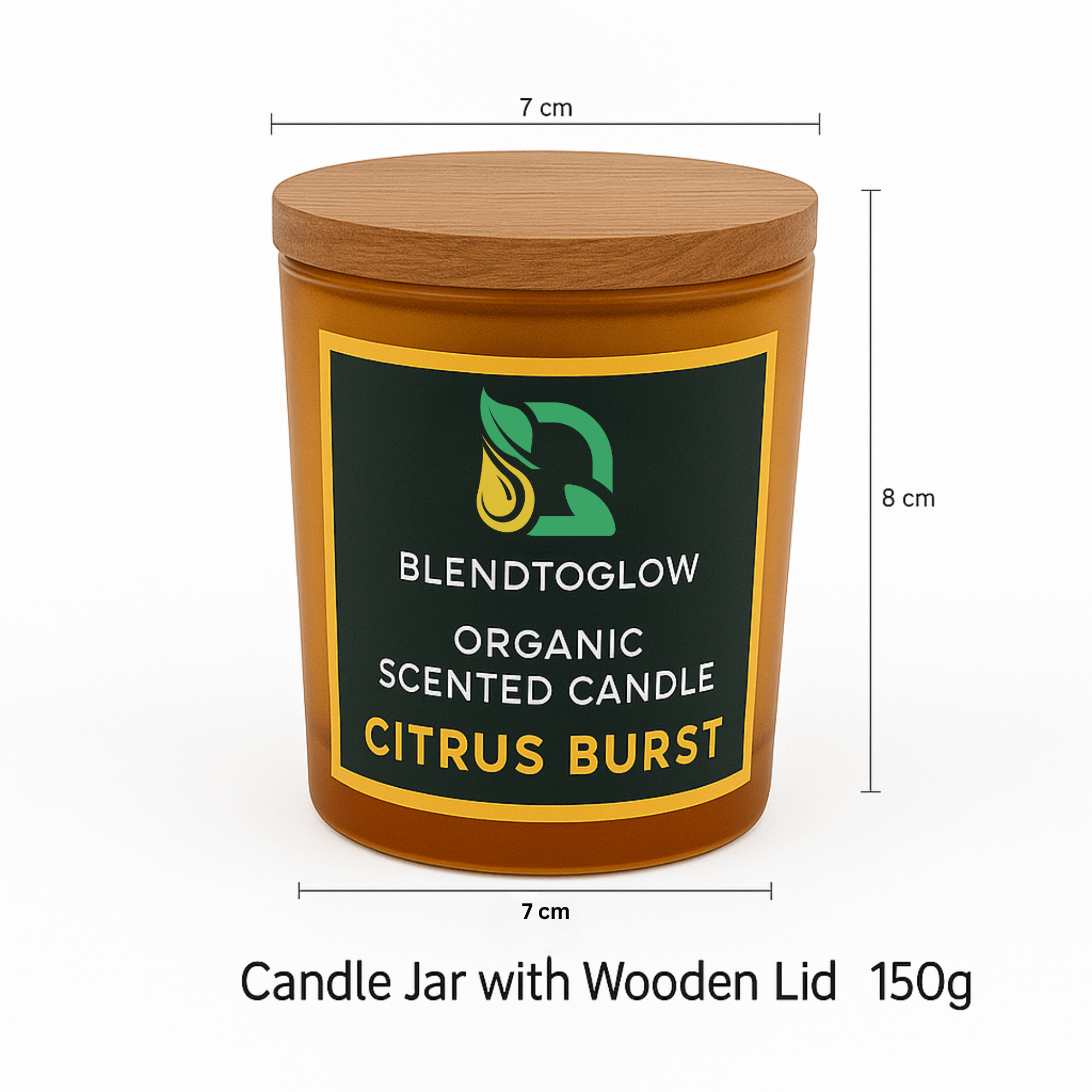 Citrus Burst energizing natural scented candle