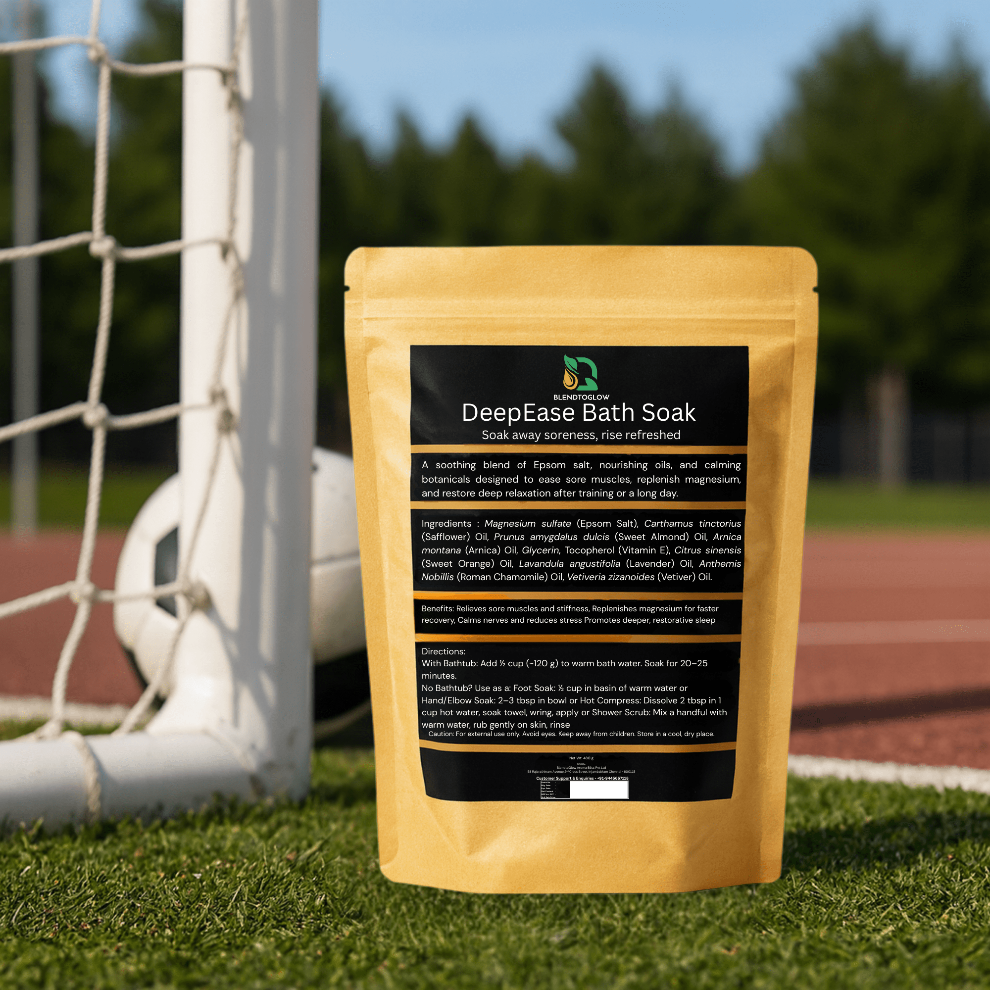 DeepEase Epsom Salt Bath Soak for Muscle Recovery - BlendToGlow