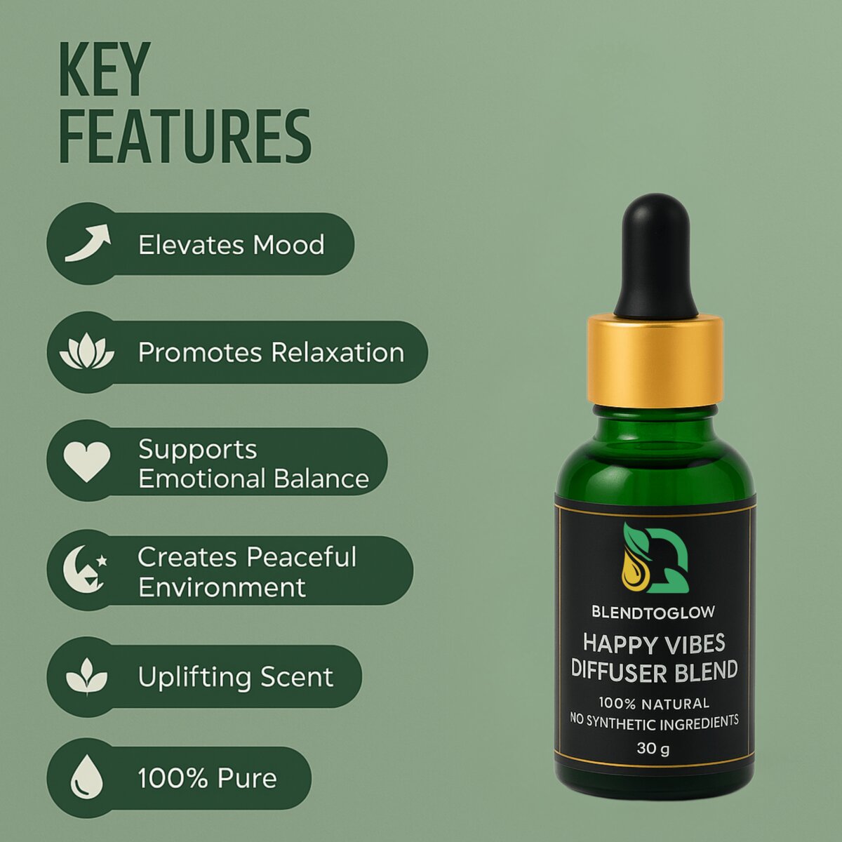 Happy Vibes Diffuser Blend Oil - BlendToGlow