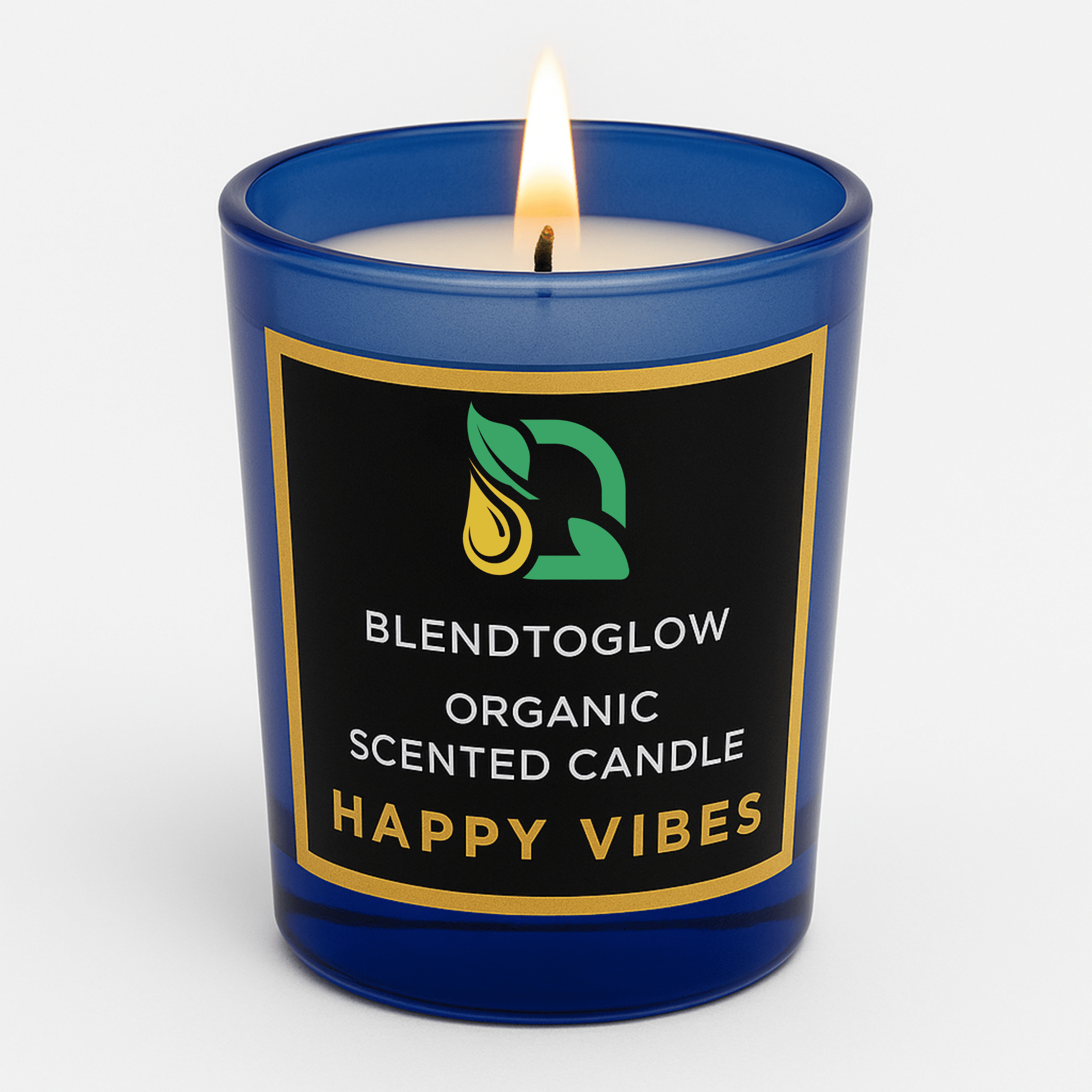 Happy Vibes natural scented candle for relaxation