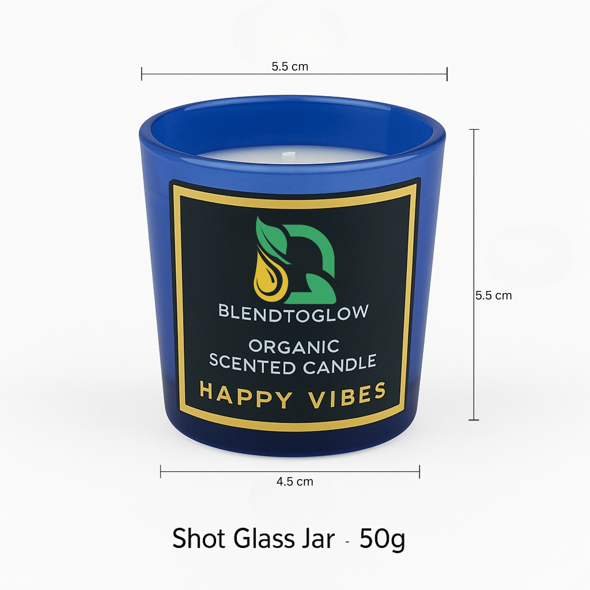 Happy Vibes natural scented candle for relaxation