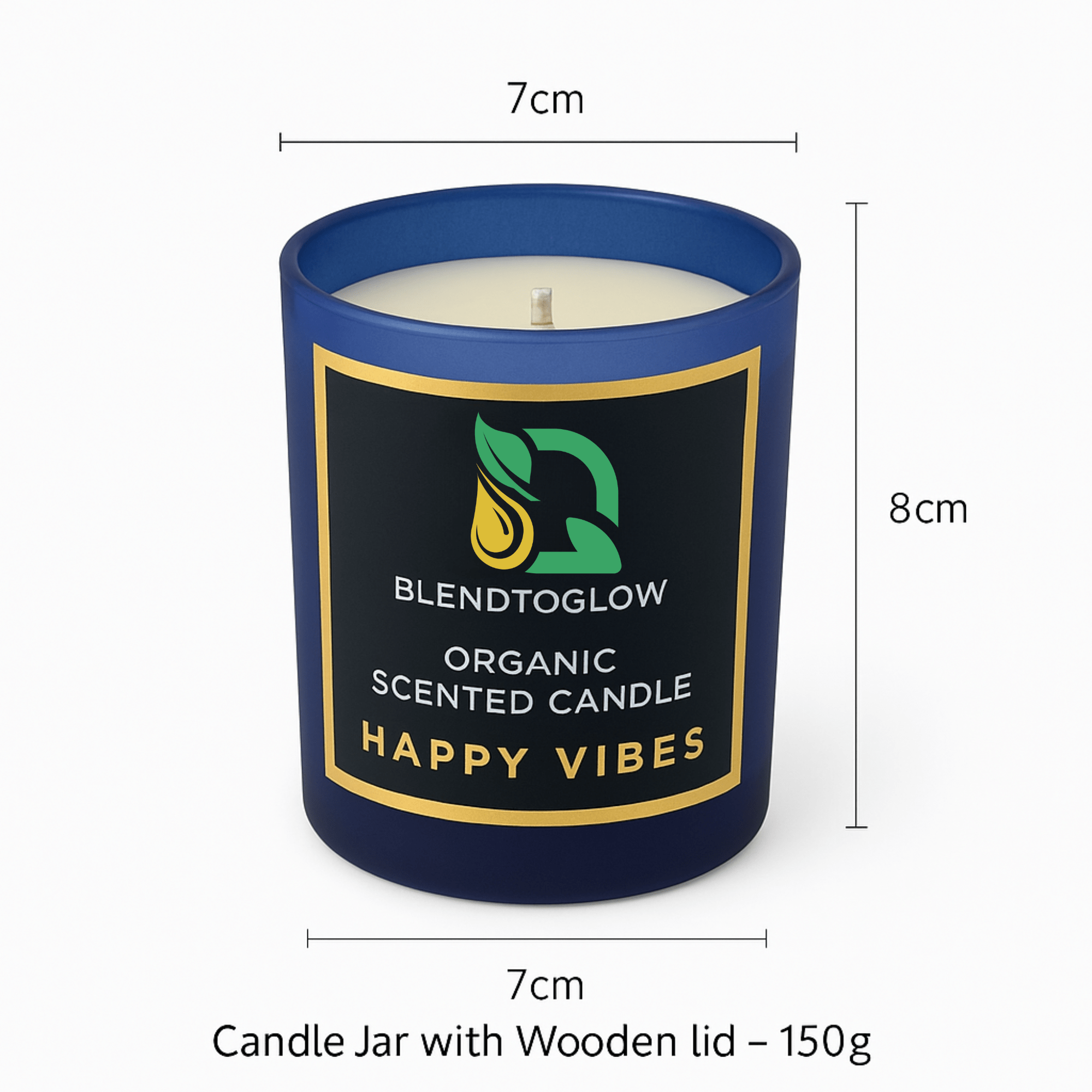 Happy Vibes natural scented candle for relaxation