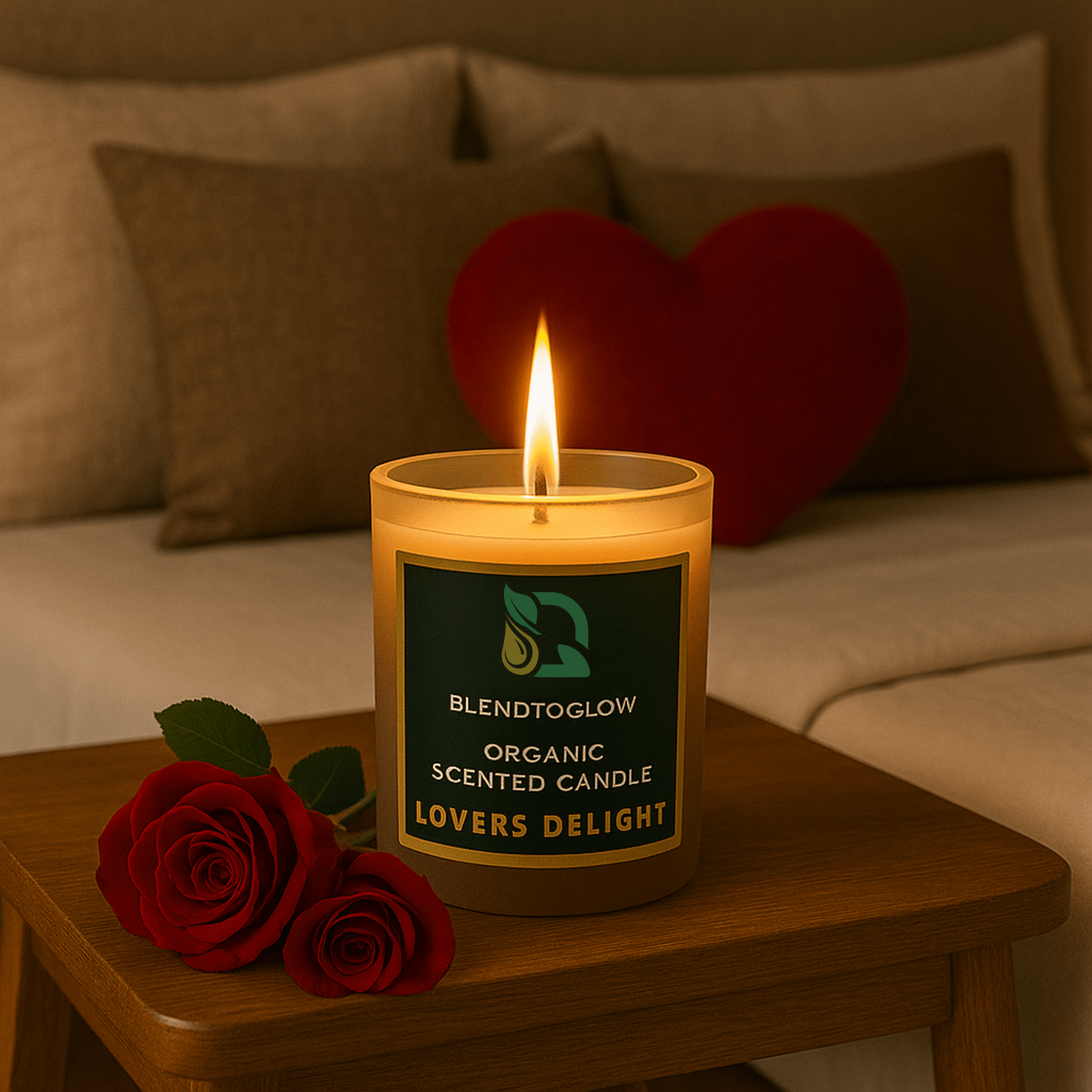 Lovers Delight romantic natural scented candle