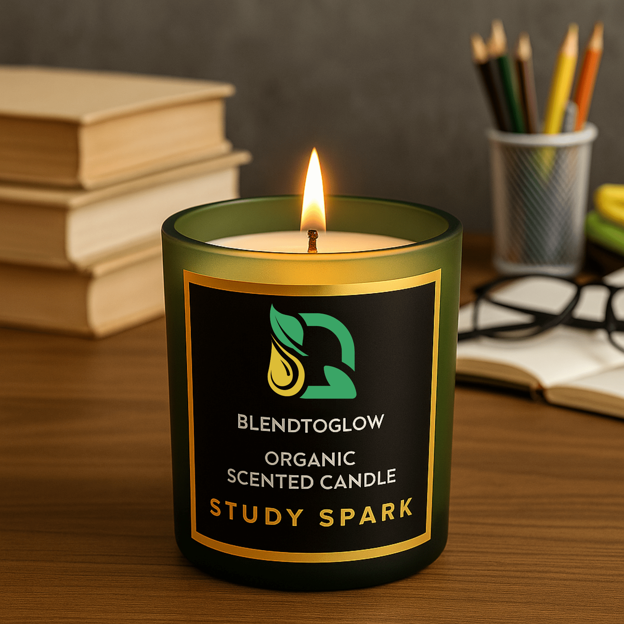 Study Spark Natural Scented Candle for Focus