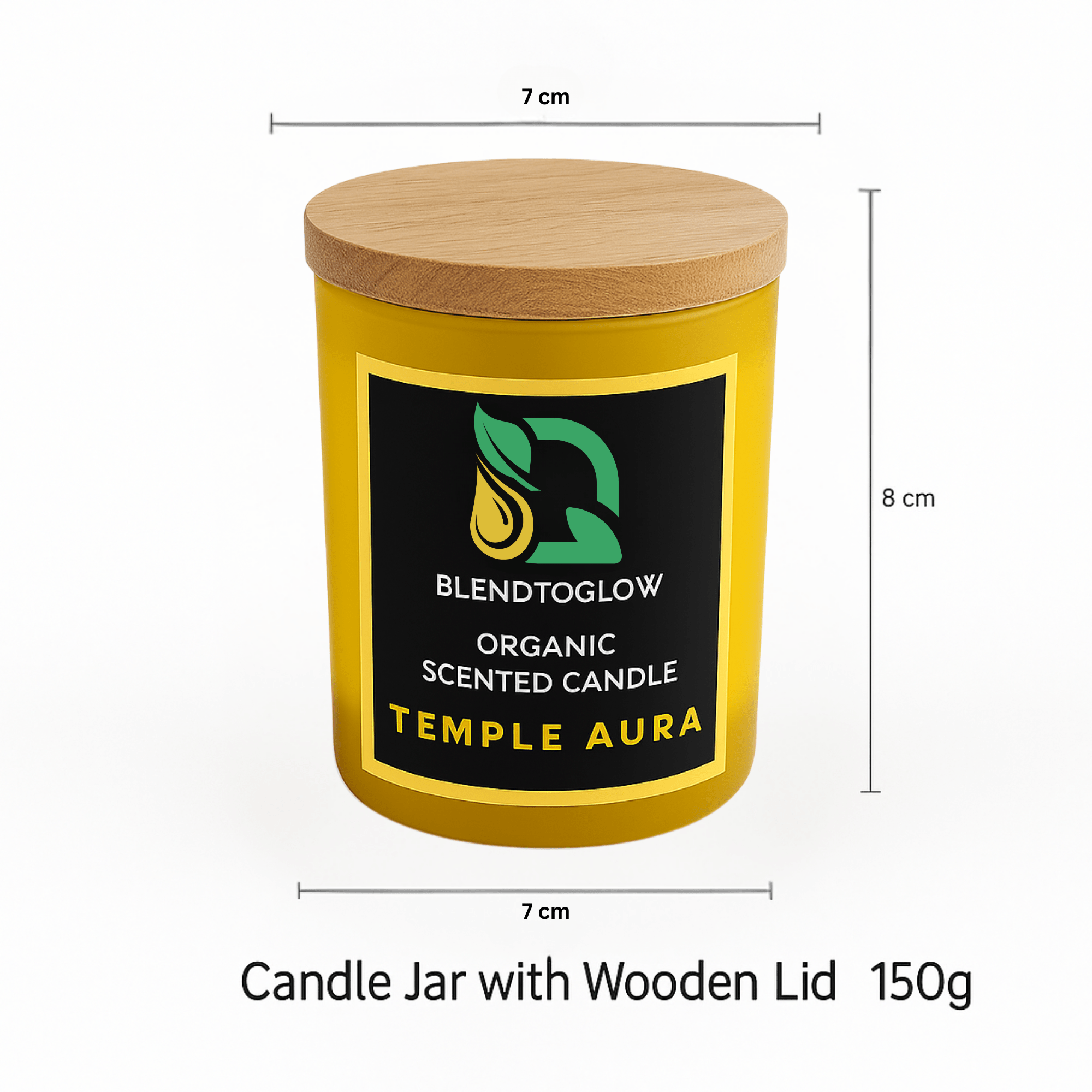 Temple Aura earthy natural scented candle