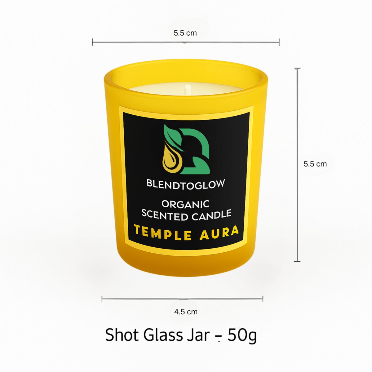 Temple Aura earthy natural scented candle
