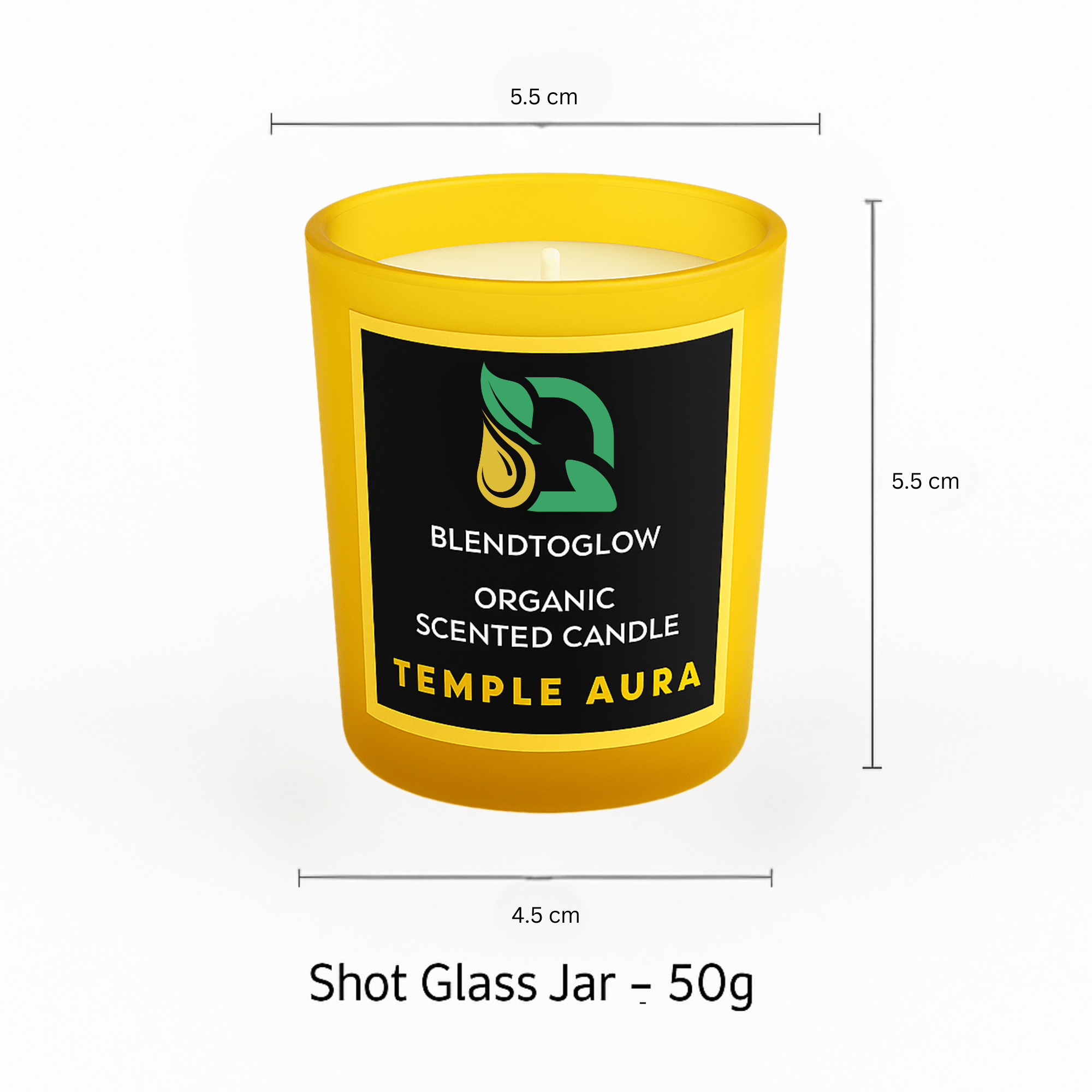 Temple Aura earthy natural scented candle