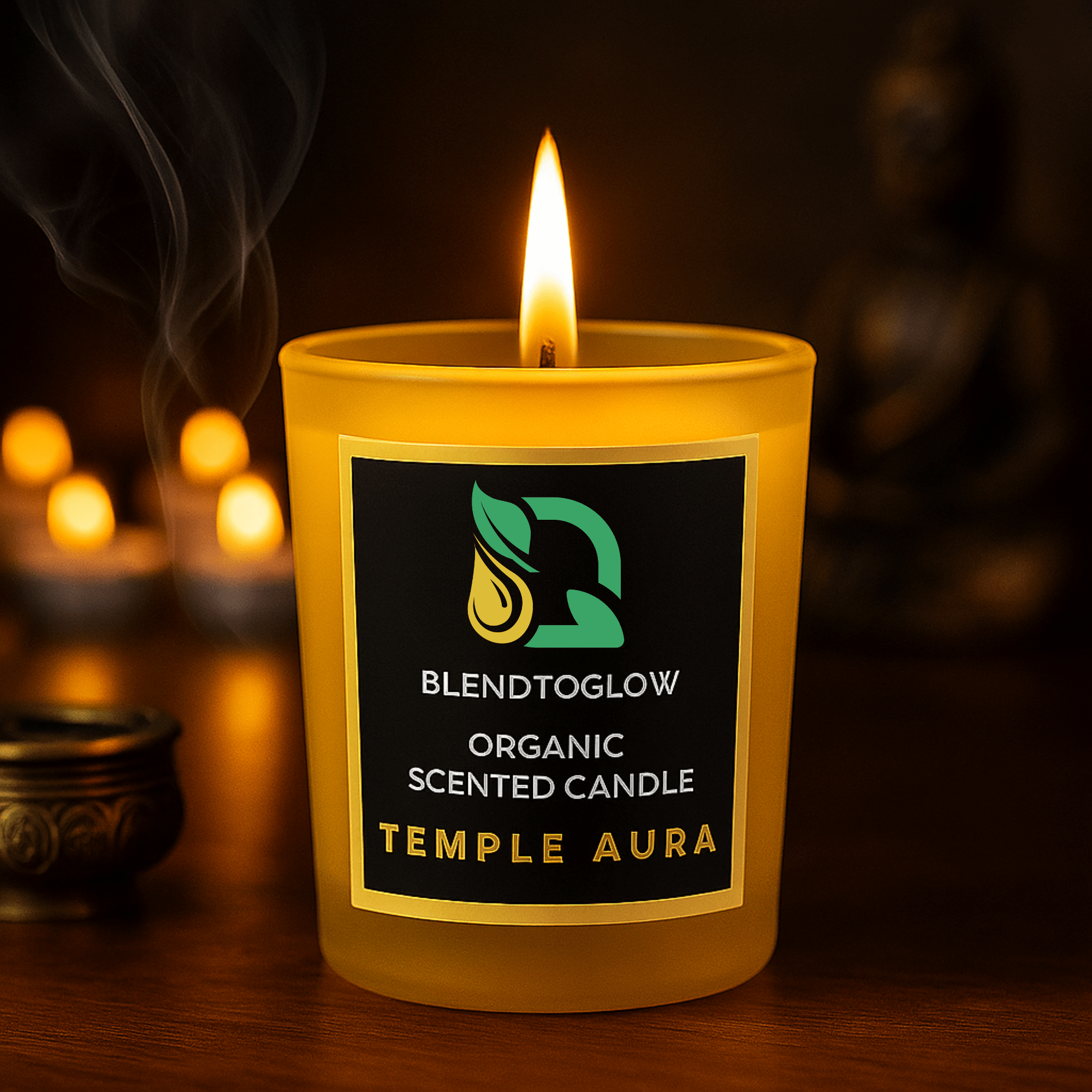 Temple Aura earthy natural scented candle