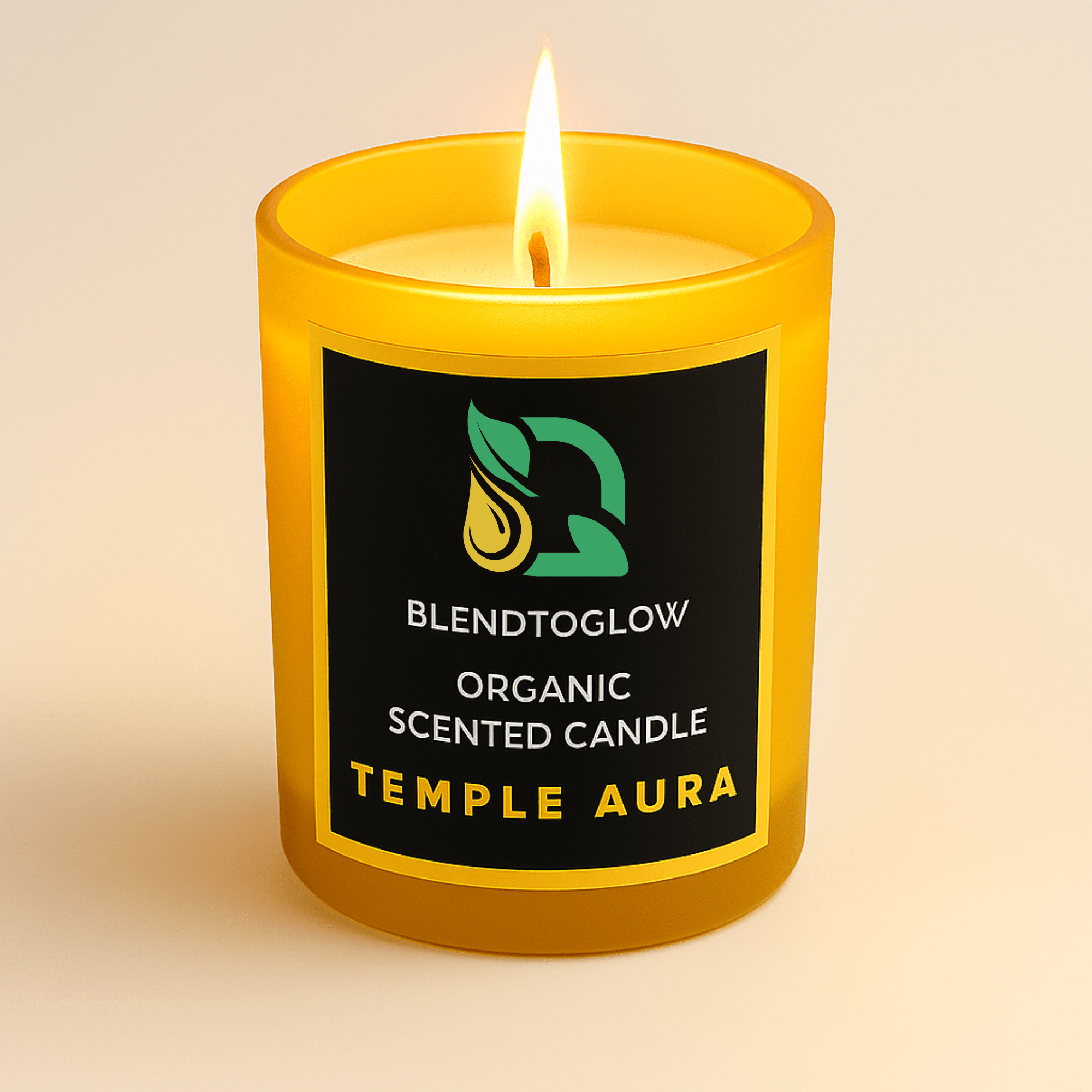 Temple Aura earthy natural scented candle