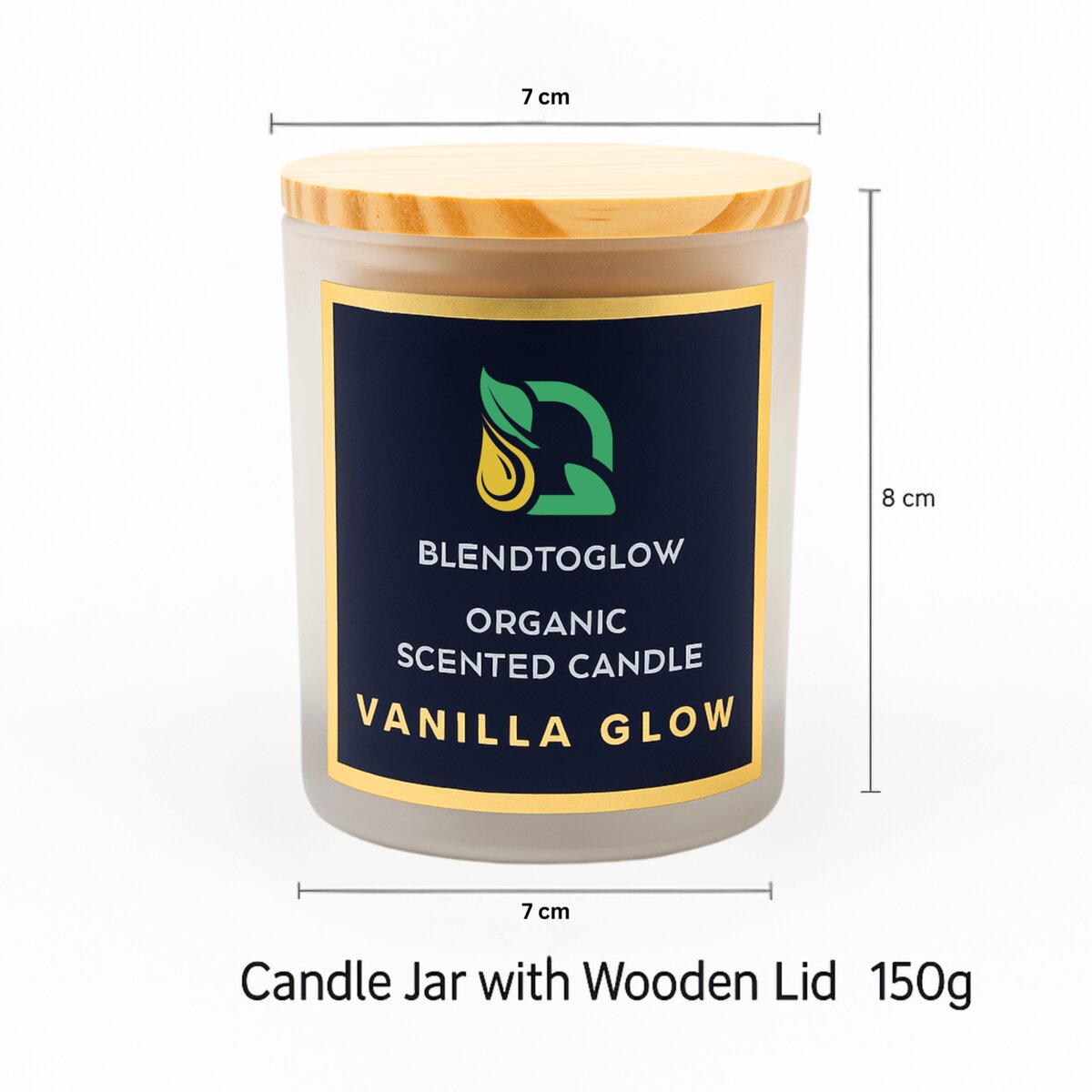 Vanilla natural scented candle for calm