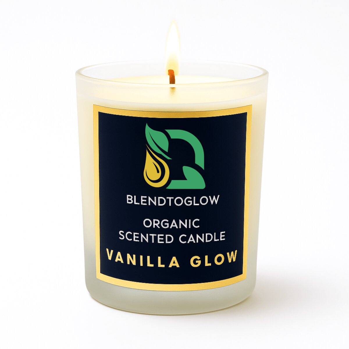 Vanilla natural scented candle for calm