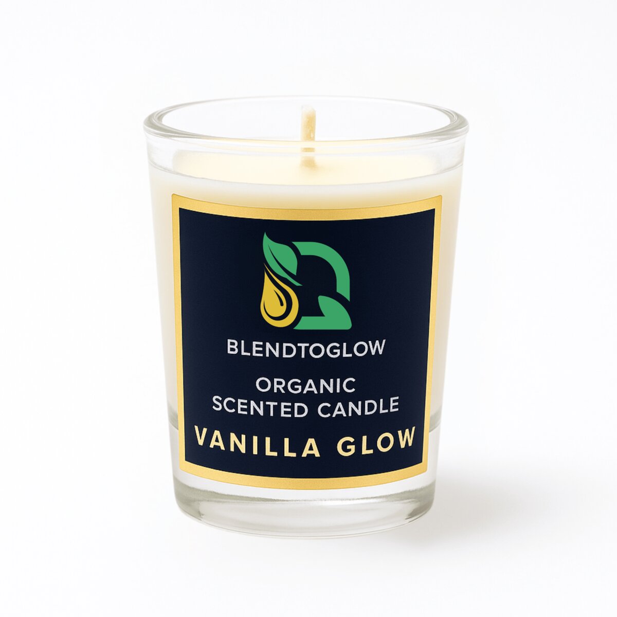 Vanilla natural scented candle for calm